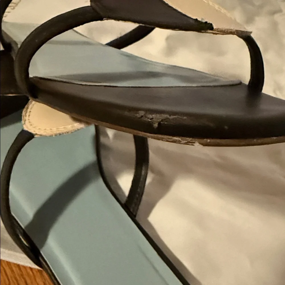 Frances Valentine Black and Cream Sandals - Picture 4 of 5